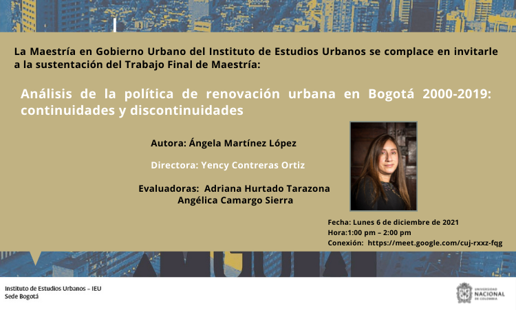 Análisis de la política de renovación urbana en Bogotá 2000 – 2019: continuidades y discontinuidades