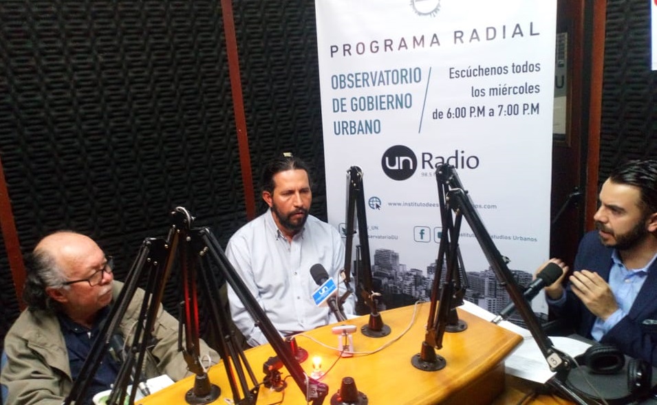 Fabio Jurado, Erwin García y Miguel Silva Moyano / Observatorio de Gobierno Urbano por 98.5 fm UN Radio 