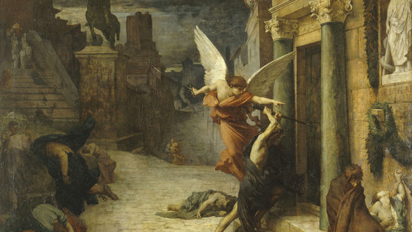 'Peste en Roma', un lienzo de Jules Elie Delaunay. Museo de Orsay