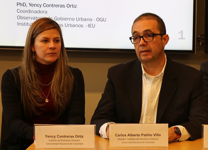 Profesores Yency Contreras y Carlos Patiño del IEU