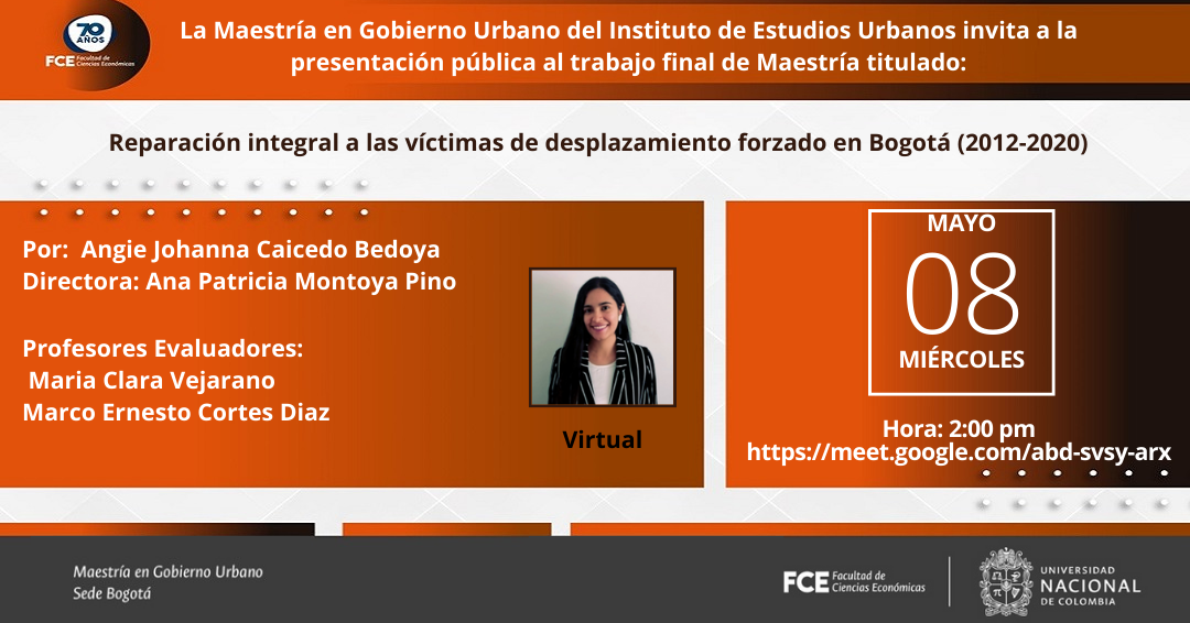 Reparación integral a las víctimas de desplazamiento forzado en Bogotá (2012-2020)